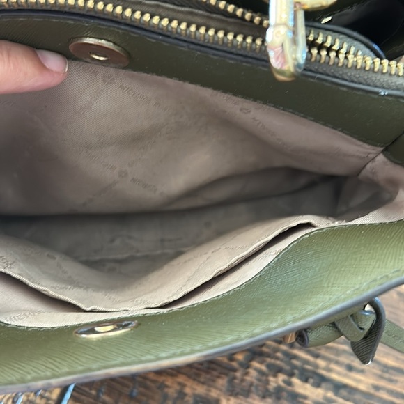 Michael Kors Olive Green Satchel with Gold Hardware - Picture 9 of 14